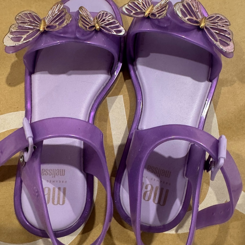 Melissa Purple Sandals with Whimsical Design